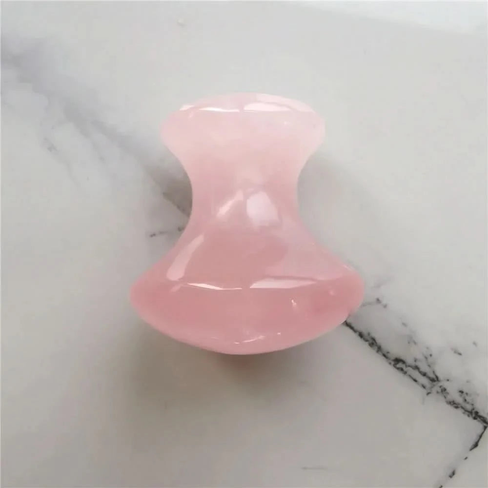 Natural Rose Quartz Jade Mushroom Facial Massage Stone Gouache Scraper Face Massager Gua Sha Board Skin Care Face Lifting Tool - M & M Global