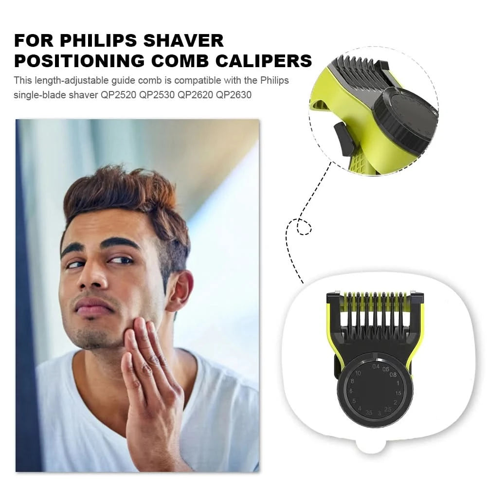 Trimmer Clipper Guide Comb 0.4 To10 MM Shaver Cutter Head Accessories QP2520 QP2530 QP2630 QP2620 14-length Adjustable Kit - M & M Global