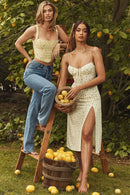 Women Elegant Floral Beach Vacation Bodycon Streetwear Long Dress 2024 Summer Clothes Wholesale Items For Business - M & M Global