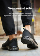 Fashionable breathable soft sole air cushion anti-smash and anti-puncture work shoes