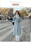 Plus Size Trendy Korean Style Woolen Coat Women's Loose Midi Student Style Jacket Autumn Winter New Arrival Small Size Outerwear