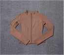 Women Long Sleeve Sport Jacket Spring Summer Gym Workout Coat Yoga Running Sports Cycling Top Casual Zipper Outfit Clothes Chic