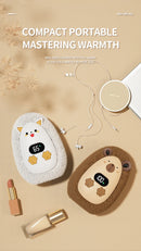Plush Rechargeable Hand Warmer, 3-Temp & Long-Lasting Portable Warmer for Winter, Mini Smart Heating Pad Gift
