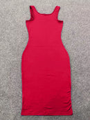 Spring Summer Fashion Sexy Tank Top Dress European and American Plus Size Women's Sleeveless Midi Dress