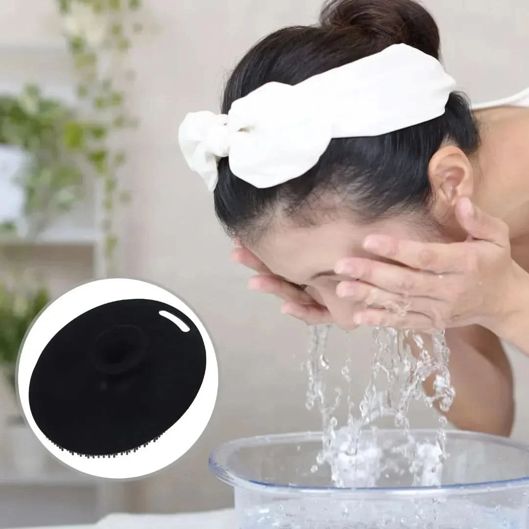 Soft Silicone Exfoliating Brush Cleanser Manual Body Cleansing Body Care Scrubber Shower Gentle Massage Silicone Face Bath Brush - M & M Global