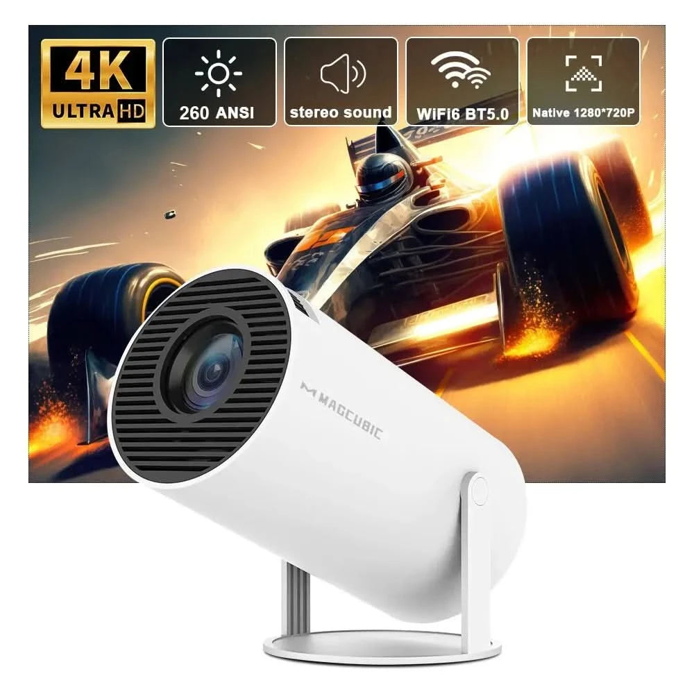 Magcubic Projector HY300 Pro 4K Android 11 Dual Wifi6 260ANSI Allwinner H713 BT5.0 1080P 1280*720P Home Cinema Outdoor Projetor - M & M Global