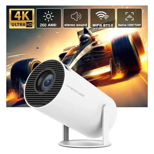 Magcubic Projector HY300 Pro 4K Android 11 Dual Wifi6 260ANSI Allwinner H713 BT5.0 1080P 1280*720P Home Cinema Outdoor Projetor - M & M Global