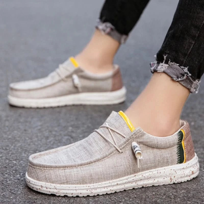 Men Canvas Shoes Lightweight Loafers Breathable Men Casual Shoes Male Vulcanized Shoe Driving Shoes Plus Size 48 Slip on Flats - M & M Global