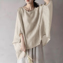 ZANZEA Women Dolman 3/4 Sleeve Blouse 2024 Summer Holiday Irregular Shirt Elegant Solid Simple Tunic Casual Loose O-neck Blusas
