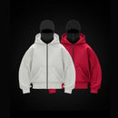 Men and women Balaclava Y2kGothic Harajuku winter new item double hooded sweatshirt men's hooded mask zipper sportswear