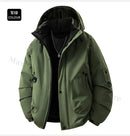 New Winter Men's Cotton Jacket Lined Graphene Design Windproof Waterproof Thermal Coat Ski Hooded Trench Windbreaker