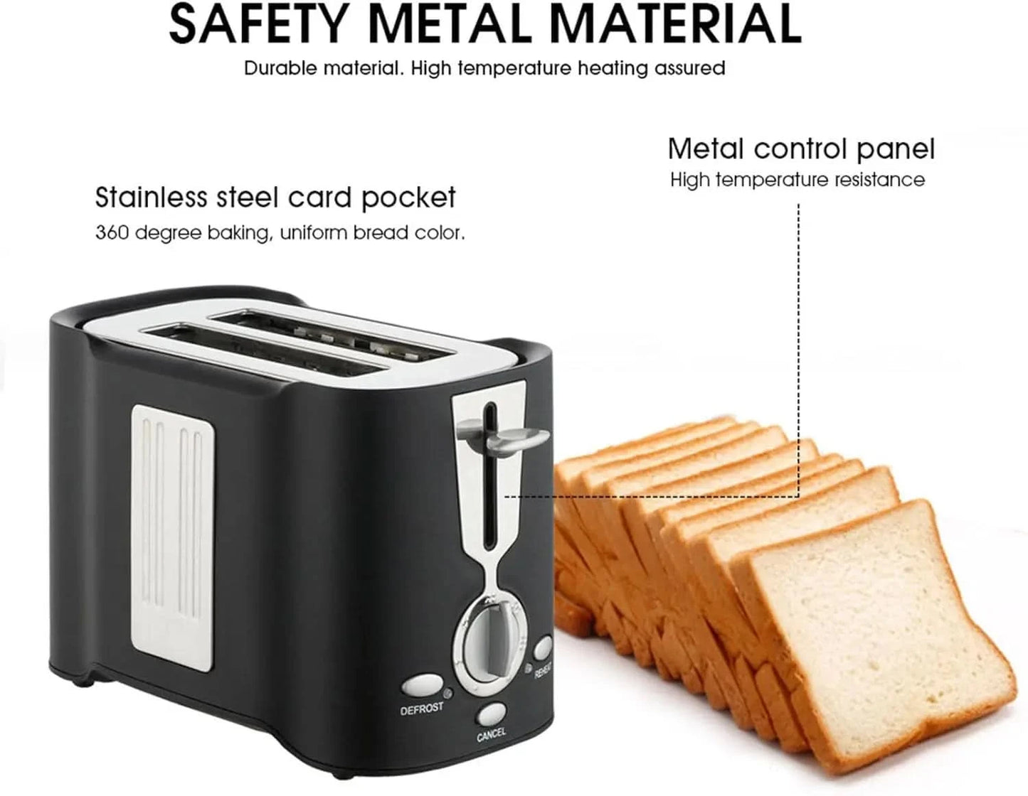 Multifunctional Sandwich Breakfast Machine Household 800w Small Toaster Home/Office/Dormitory Hot Mini Toaster Black,White - M & M Global