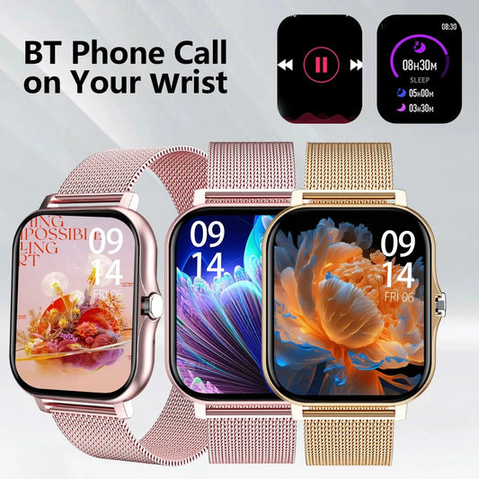 Smart watch wireless calling/dial Sport mode calling reminder and rejection fitness monitoring for iPhone/Andriod - M & M Global
