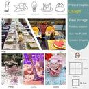 20pcs/pac Colourful Printed Napkin Feather Model Tissue Drawing Paper Restaurant Party Gathering Facial Tissue Mouth Cloth - M & M Global
