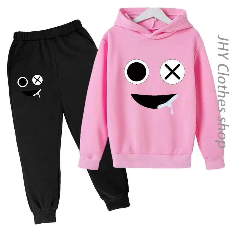 Children Set Boys Girls Kids rain Clothing  Sweatshirt 3-12 Years Toddler Printing Spring Sports game Leisure Time Hoodies - M & M Global
