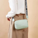 Women Handbag and Purse Simple Designer Fashion Casual Messenger Bag Wide Strap Shoulder Bag Female Small Phone Crossbody Bag - M & M Global