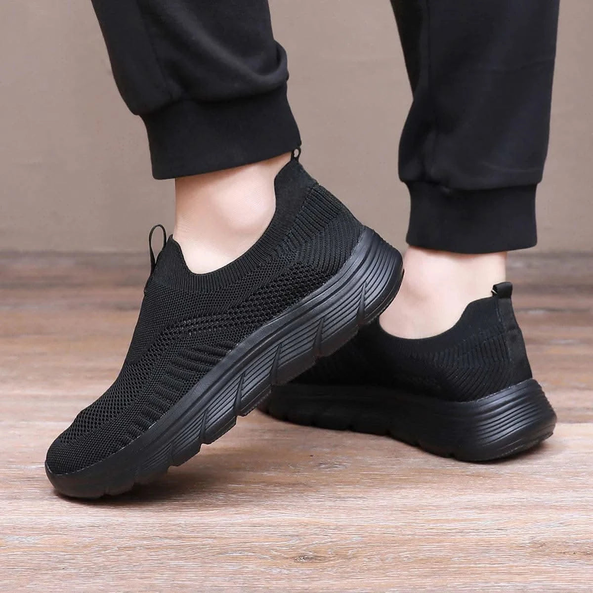Breathable Men Casual Shoes Lightweight Outdoor Male Walking Shoes Anti-slip Men's Sneakers Slip on Flats Vulcanized Shoes - M & M Global