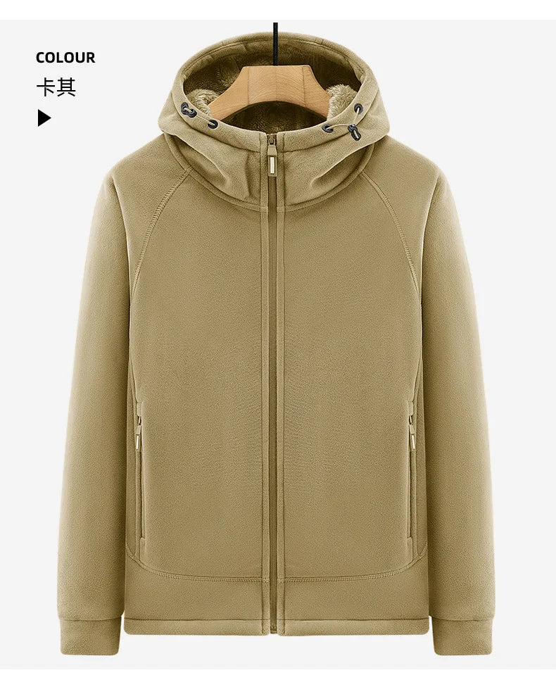 Men's Warm Jacket, Sports Hooded Sweatshirt, Oligon Fabric Coat, High-quality Design, Warm Coat with Fashionable Hood 2025 New