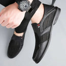 Business Leather Shoes For Men Summer British Style Hight Quality Casual White Leather Shoes Male Slip On Men Loafer Comfortable - M & M Global