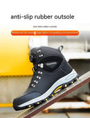 Non Slip Safety Boots for Men Work Anti-smash Indestructible Shoes Steel Toe Protective Anti-puncture Man Work Safety Boots
