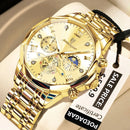 POEDAGAR Luxury Men Watch Top Original Waterproof Luminous Chronograph Man Wristwatch Stainless Steel Quartz Men's Watches Reloj - M & M Global
