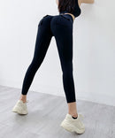 Women's Gym Leggings Pocket Yoga Pants Sexy Naked Feeling  Fitness Sports Pants Stretch Soft High Waist Running Push Up Leggings