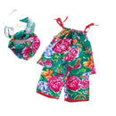 Bear Leader Summer Fashion New Baby Girl Clothes Flower Print Suspender Top+Shorts 2-piece Set Ethnic Style Children's Clothing - M & M Global
