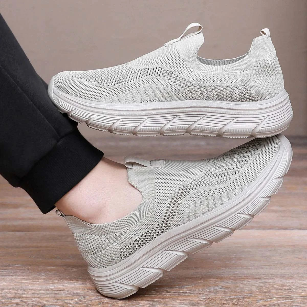 Breathable Men Casual Shoes Lightweight Outdoor Male Walking Shoes Anti-slip Men's Sneakers Slip on Flats Vulcanized Shoes - M & M Global