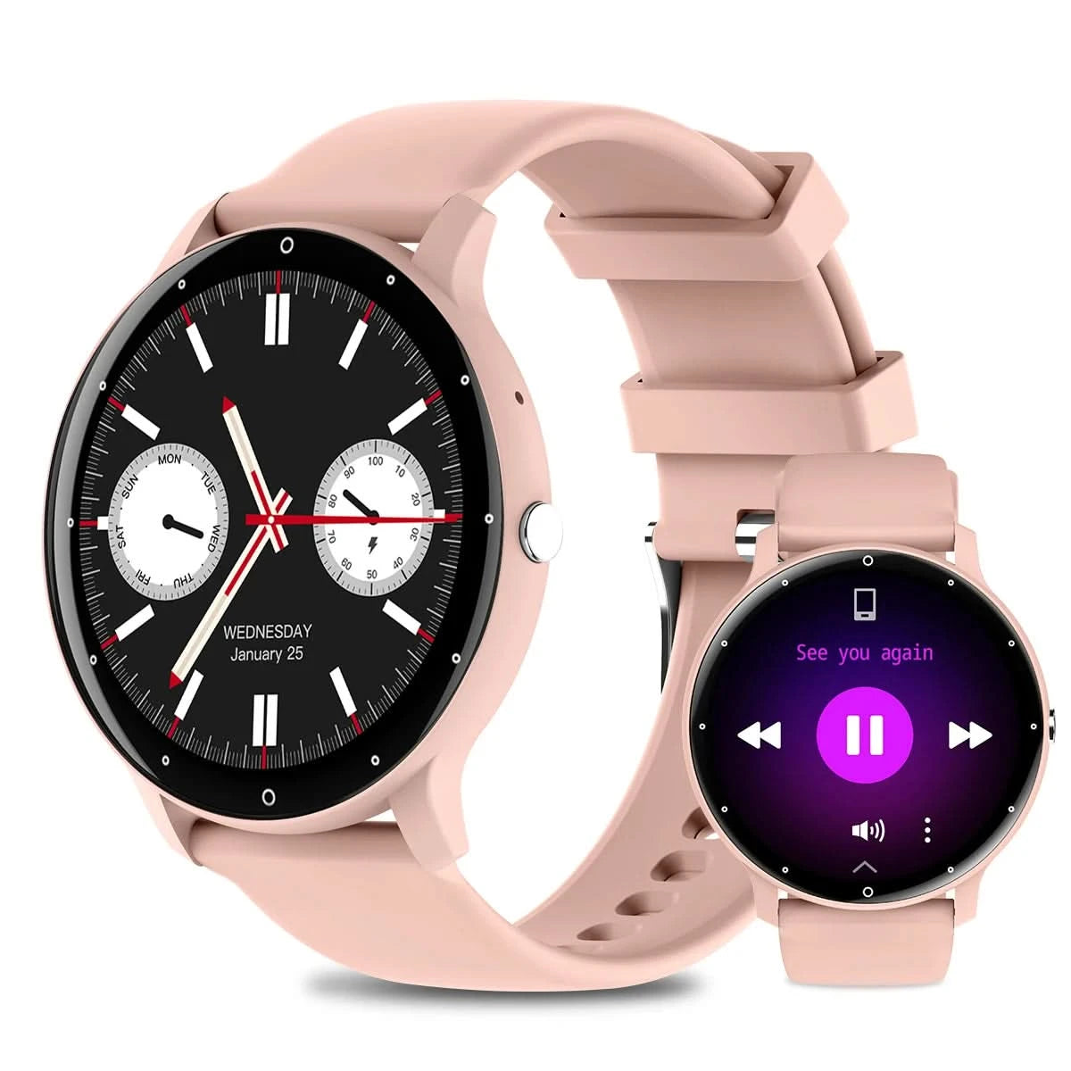 Smart watch with full touch screen, call, message reminder and other functions, compatible with iPhone/Android phones