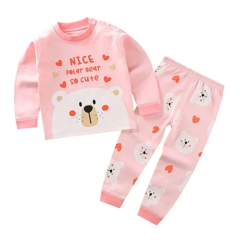 Children Kids Clothes Sets  Boys Girls Suit Pajamas Clothinng Pants Cartoon Autumn Winter Sleepwear Outfits - M & M Global