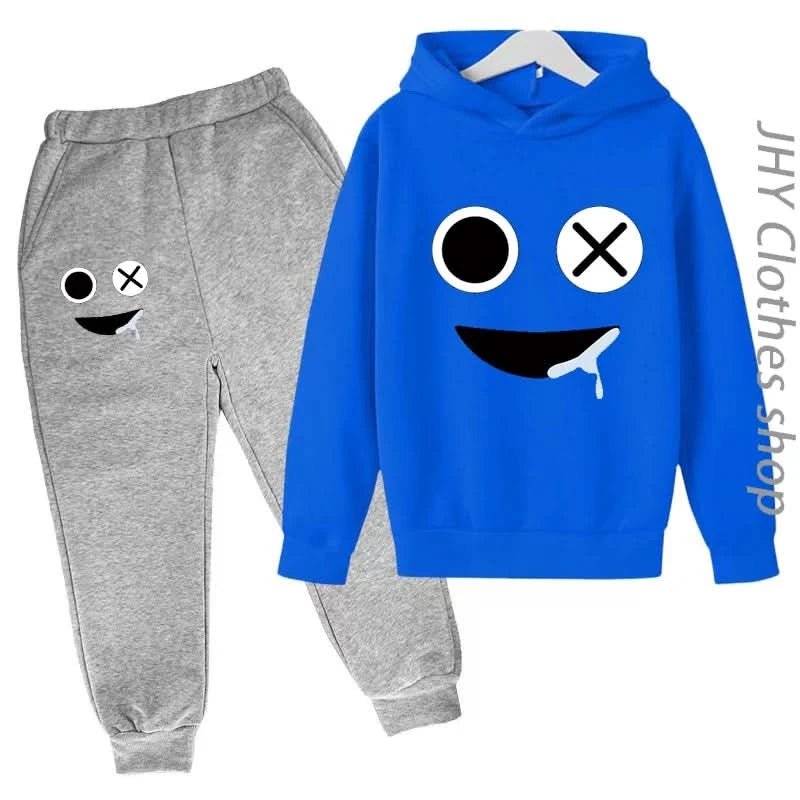 Children Set Boys Girls Kids rain Clothing  Sweatshirt 3-12 Years Toddler Printing Spring Sports game Leisure Time Hoodies - M & M Global
