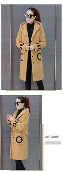 Ladies Lamb Velvet Jacket Autumn Winter Style Versatile Medium Length Spring Fashionable Windbreaker New Women's Clothing