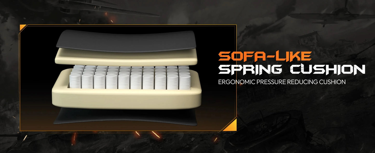 Dowinx Gaming Chair with Heated Massage Lumbar Support, Ergonomic Gaming Computer Chair with Pocket Spring Cushion and Footrest