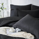 Black bedding set with a white blanket and cup on a bed in a bedroom setting.
Microfiber bedding set

Queen and King bedding

Soft comforter set

Modern bedroom decor

Machine washable bedding

Polyester comforter

Cozy all-season bedding

Brushed microfiber

Lightweight and warm comforter

Bedding set with pillowcases