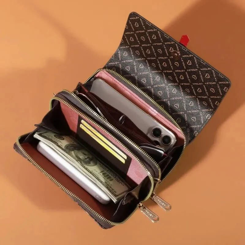 Mini Women's Wallet Handbag Multi Card Large Capacity Casual Shoulder Bag Mobile Phone Packet Fashion New Style Crossbody Wallet - M & M Global
