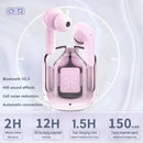 Original T2 Wireless Bluetooth Earphone Transparent HIFI Headphones LED Power Digital Display Stereo Sound Earphones for Xiaomi - M & M Global