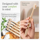 Biodegradable bamboo toothbrush 10 packs, environmentally friendly, compostable natural wooden toothbrush - M & M Global