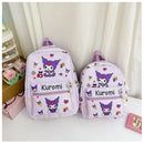 Sanrio Kuromi Hello Kitty My Melody Cinnamoroll Cartoon Backpack Cute Pompom Purin Pochacco School Bag For Adults Kids Sac A Dos - M & M Global