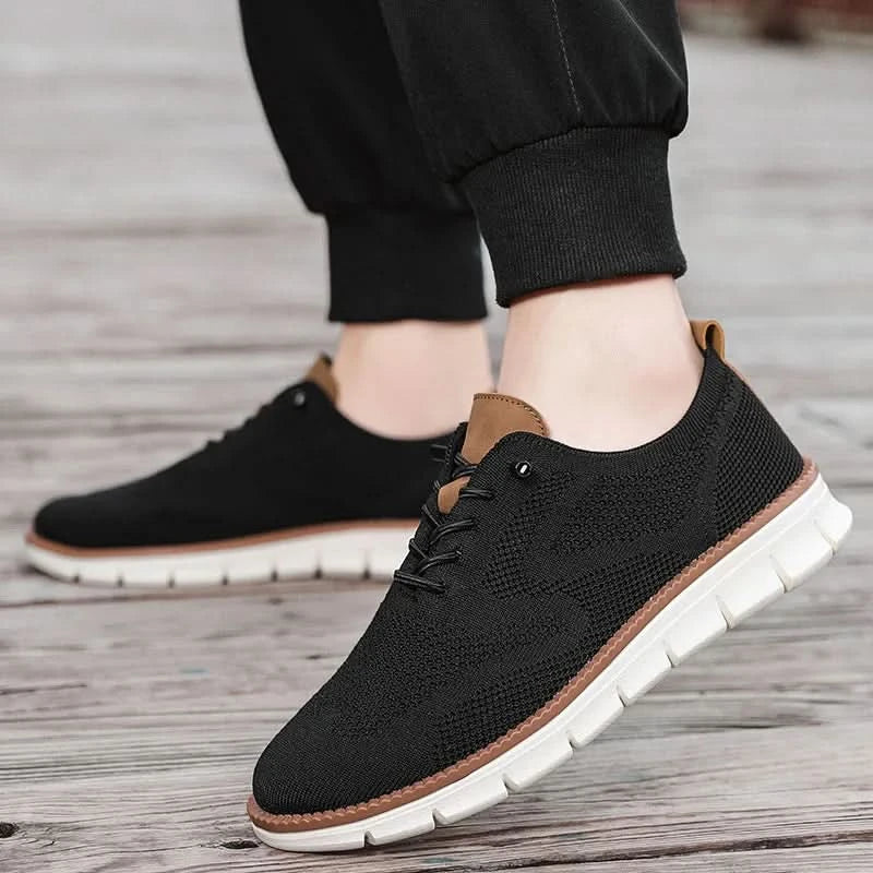 YRZL Men Casual Sports Shoes Anti Slip Wear-Resistant Breathable Cushioning Color Blocking Design Versatile Casual Sports Shoes - M & M Global