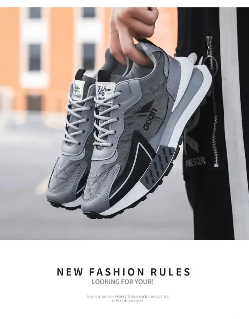 Men Sneakers Autumn Fashion Breathable Running Shoes Outdoor Jogging Sports Trainers Platform Non-slip - M & M Global