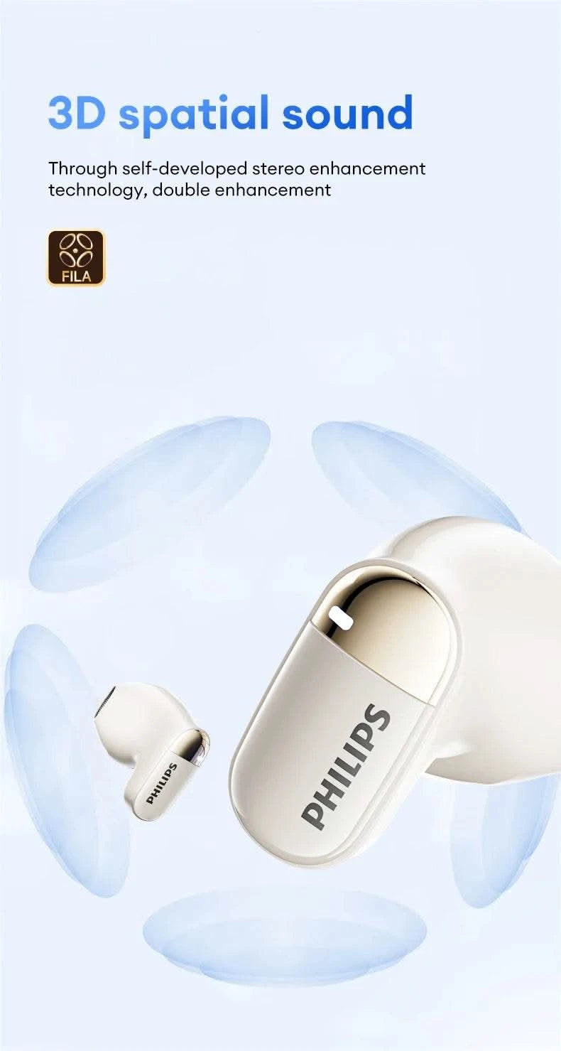 Choice Philips TAT2169 InEar Wireless Bluetooth 5.4 Earphones 3D Stereo Sound Waterproof Earbuds Game Sport Headset with Mic - M & M Global