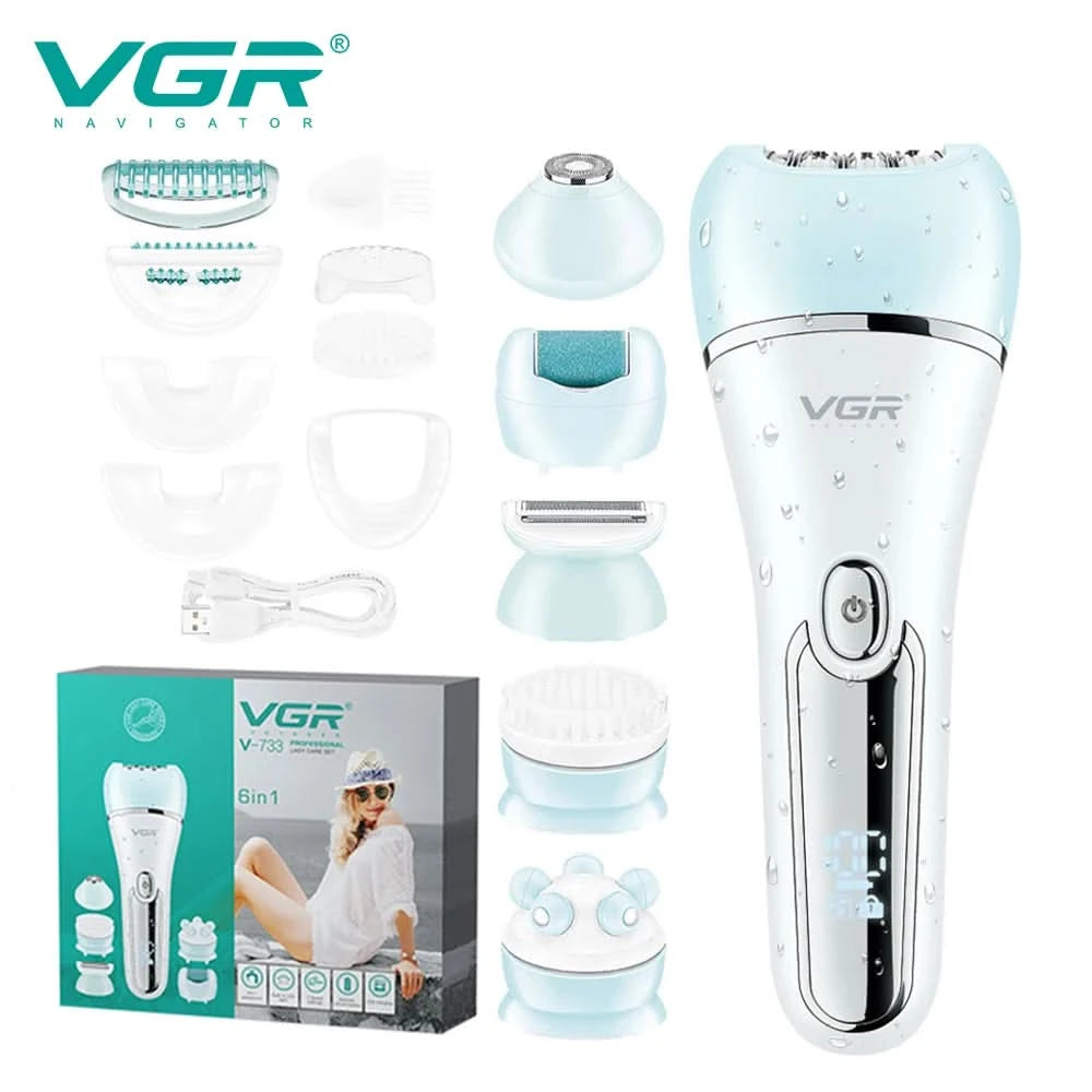 VGR Hair Trimmer Professional Hair Removal Tool Electric Epilator Lady Shaver Waterproof Hair Remover Epilator for Women V-733 - M & M Global
