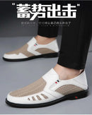 Business Leather Shoes For Men Summer British Style Hight Quality Casual White Leather Shoes Male Slip On Men Loafer Comfortable - M & M Global