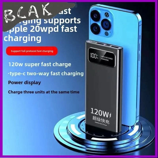 Quality BCAK New 120W Power Bank 20000mAh Super Fast Charging Large Capacity Mobile Power Supply - M & M Global