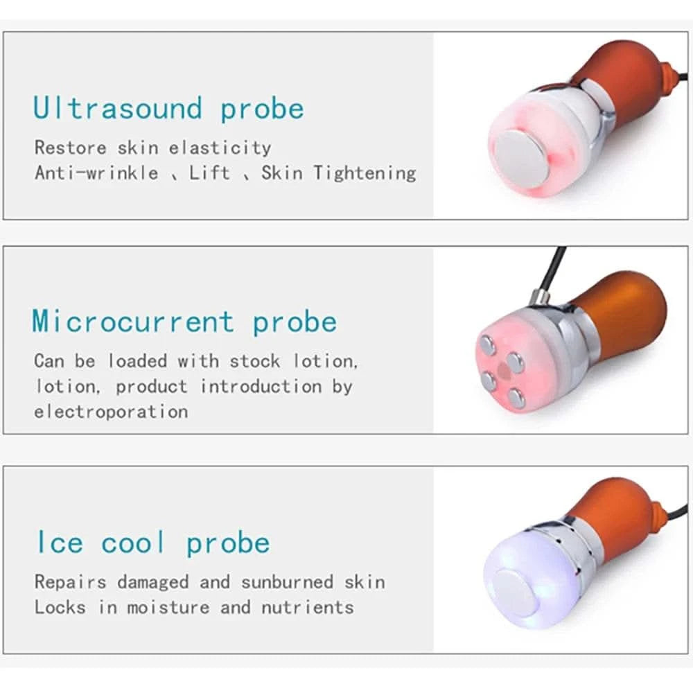 5 in 1 Mesotherapy Machine Body and Facial No-needle Skin Care Beauty Device EMS Electroporation Anti-aging Face Lift Tightening - M & M Global