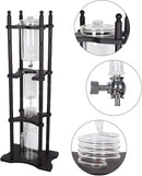 Cold Brew Maker Tower Iced Coffee Maker 2500ml Vertical Japanese Style Glass Container and Wood Stand 25 Cups With Slow Drip Tec - M & M Global