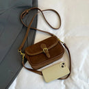 Korean Fashion New Small Square Bag Shoulder Bags Brown Niche Retro Suede Surface Leisure Versatile Trend Lady Crossbody Bags - M & M Global
