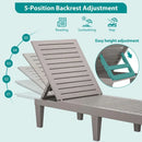 Outdoor Chaise Lounge Chair Set of 2 for Poolside Patio, Water-Resistant Tanning Chair Recliner with Adjustable Backrest,