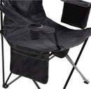 Portable Camping Chair with 4-Can Cooler, Fully Cushioned Seat and Back with Side Pocket and Cup Holder, Carry Bag Included