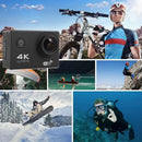 Action Camera 4K WiFi 2.0-inch Screen Waterproof 170D Underwater sports video cameras for motorcycle helmet Outdoor Sport Cam - M & M Global